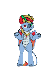 Size: 751x1080 | Tagged: safe, artist:zlatdesign, oc, oc:drivel, dragon, animated, belly, belly button, bipedal, commission, dancing, default dance, food, fortnite, fortnite dance, fortnite default dance, frame by frame, funny, gif, meme, raised hoof, simple background, smiling, transparent background