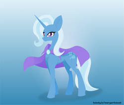 Size: 2601x2201 | Tagged: safe, artist:margaritaenot, trixie, pony, unicorn, g4, gradient background, high res, solo, vector