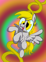 Size: 1798x2418 | Tagged: safe, artist:ja0822ck, derpy hooves, pegasus, pony, g4, double helix, gradient background, solo