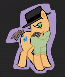 Size: 1046x1245 | Tagged: safe, artist:rennynation, heisenbuck, earth pony, pony, g4, breaking bad, clothes, hat, heisenberg, ponified, shirt, solo, walter white