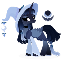 Size: 1920x1819 | Tagged: safe, artist:kabuvee, oc, alicorn, pony, alicorn oc, female, hat, horn, mare, simple background, solo, transparent background, wings, witch hat