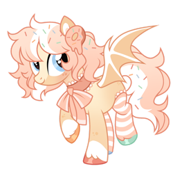 Size: 1280x1262 | Tagged: safe, artist:dilfistic, oc, oc only, oc:sugar sprinkles, bat pony, pony, base used, clothes, female, mare, simple background, socks, solo, striped socks, transparent background