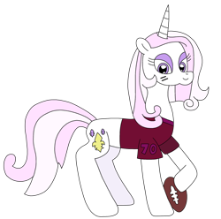 Size: 2376x2356 | Tagged: safe, artist:supahdonarudo, fleur-de-lis, pony, unicorn, series:fleurbuary, g4, american football, clothes, high res, jersey, simple background, solo, sports, transparent background