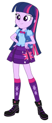 Size: 1228x2904 | Tagged: safe, artist:invisibleink, edit, vector edit, twilight sparkle, human, equestria girls, g4, my little pony equestria girls: better together, backpack, bowtie, clothes, crystal necklace, cutie mark on clothes, female, geode of telekinesis, hand on hip, jewelry, magical geodes, necklace, shirt, shoes, simple background, skirt, smiling, sneakers, socks, solo, transparent background, twilight sparkle (alicorn), vector