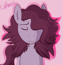 Size: 530x545 | Tagged: safe, artist:cottonsulk, oc, oc:cottonsulk, pony, eyes closed, male, solo, stallion