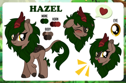 Size: 1200x798 | Tagged: safe, artist:jennieoo, oc, oc only, kirin, pony, cute, happy, looking at you, one eye closed, reference, reference sheet, show accurate, smiling, smiling at you, solo, vector, wink, winking at you