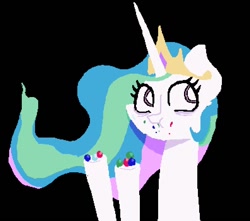 Size: 792x699 | Tagged: safe, artist:marshmallowhors, princess celestia, alicorn, pony, g4, black background, female, mare, simple background, solo