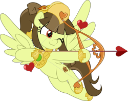 Size: 6341x5005 | Tagged: safe, artist:jhayarr23, oc, oc only, oc:tailcoatl, pegasus, pony, arrow, aztec, bow, commission, heart, hearts and hooves day, heat, mexico, nation ponies, ponified, simple background, solo, transparent background, wings, ych result