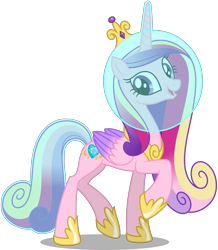 Size: 3162x3632 | Tagged: safe, artist:dashiesparkle edit, artist:steamanddieselman, edit, princess cadance, alicorn, pony, g4, cadance's crown on top of helmet, colored wings, concave belly, crown, cute, cutedance, female, folded wings, helmet, high res, hoof shoes, jewelry, mare, regalia, side view, simple background, slender, solo, space helmet, tail helmet, thin, tiara, transparent background, vector, wings