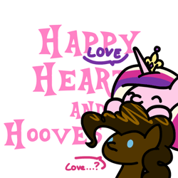Size: 480x480 | Tagged: safe, artist:flutterluv, pinkie pie, princess cadance, alicorn, earth pony, pony, g4, animated, chocolate, cute, cutedance, duo, food, food transformation, hearts and hooves day, holiday, nom, simple background, valentine's day, white background