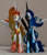 Size: 4000x4616 | Tagged: safe, daybreaker, nightmare moon, alicorn, pony, freeny's hidden dissectibles, g4, dissectibles, duo, female, mare, merchandise, metal as fuck, photo, toy