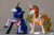 Size: 6000x4000 | Tagged: safe, daybreaker, nightmare moon, alicorn, pony, freeny's hidden dissectibles, g4, bone, concave belly, dissectibles, duo, female, intestines, mare, merchandise, metal as fuck, organs, photo, raised hoof, ribcage, ribs, side view, skeleton, slender, tall, thin, toy