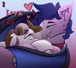 Size: 2800x2500 | Tagged: safe, artist:starcasteclipse, oc, oc only, oc:cj vampire, oc:zephyr star, bat pony, earth pony, pony, ambiguous gender, commission, couple, duo, high res, holiday, male, oc x oc, shipping, stallion, valentine's day, ych result