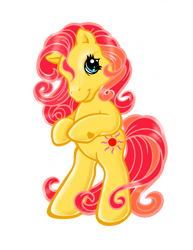 Size: 945x1225 | Tagged: safe, artist:vernorexia, sunshimmer, earth pony, pony, g3, bipedal, coloring page, red mane, simple background, standing, transparent background