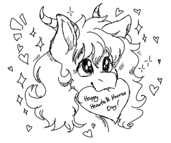 Size: 933x782 | Tagged: safe, artist:delfinaluther, oc, oc:delfina, earth pony, pony, doodle, heart, hearts and hooves day, love, meme, sketch, solo, sparkles