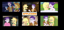 Size: 2840x1314 | Tagged: safe, artist:yungstuff, applejack, dirk thistleweed, human, equestria girls, g4, appledirk, collage, female, holiday, male, shipping, straight, valentine's day