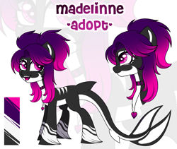 Size: 2027x1713 | Tagged: safe, artist:madelinne, oc, oc only, orca, orca pony, original species, adoptable, countershading, simple background, solo, zoom layer