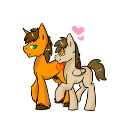 Size: 1000x1000 | Tagged: safe, artist:sinclair2013, oc, oc only, oc:sinclair, oc:straight shot, pony, unicorn, duo, female, male, mare, nudity, rule 63, sheath, shipping, simple background, stallion, straight, transparent background