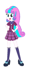 Size: 214x510 | Tagged: safe, artist:brianamos97, princess flurry heart, human, equestria girls, g4, clothes, crystal prep, crystal prep academy uniform, equestria girls-ified, hand on hip, older, older flurry heart, open mouth, school uniform, simple background, solo, white background