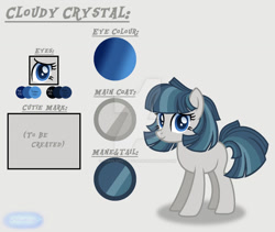 Size: 1280x1079 | Tagged: safe, artist:purplepotato04, oc, oc:cloudy crystal, earth pony, pony, base used, deviantart watermark, female, mare, obtrusive watermark, offspring, parent:moondancer, parent:stygian, reference sheet, solo, watermark