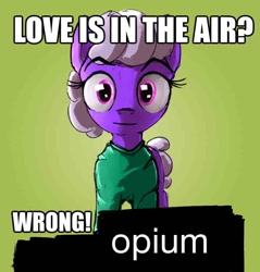 Size: 779x815 | Tagged: safe, artist:uteuk, oc, oc only, oc:natrix capefiv, earth pony, pony, female, impact font, looking at you, mare, meme, ponified meme, solo