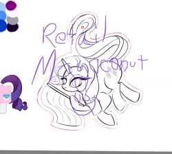 Size: 1186x1061 | Tagged: safe, artist:magoconut, rarity, pony, unicorn, g4, asexual pride flag, description is relevant, handwriting, keychain, merchandise, pride, pride flag, solo, watermark, wip