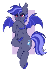 Size: 603x836 | Tagged: safe, artist:lulubell, oc, oc only, oc:night watch, bat pony, female, simple background, solo, white background