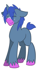 Size: 500x900 | Tagged: safe, artist:sinclair2013, oc, oc only, pony, unicorn, eyes closed, male, nudity, sheath, short tail, simple background, solo, stallion, tail, transparent background