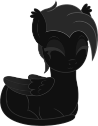 Size: 1370x1756 | Tagged: safe, artist:badumsquish, derpibooru exclusive, oc, oc only, oc:kohl, pony, sphinx, g4, :3, behaving like a cat, eyes closed, female, folded wings, heart, holiday, lying down, mare, one eye closed, ponyloaf, prone, short mane, simple background, smiling, solo, sphinx oc, transparent background, wings, wink