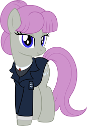 Size: 1334x1927 | Tagged: safe, artist:badumsquish, derpibooru exclusive, oc, oc only, oc:queue, earth pony, pony, derpibooru, g4, bedroom eyes, clothes, derpibooru ponified, female, hair bun, heart, holiday, mare, meta, military uniform, papers please, ponified, simple background, smiling, suit, transparent background, uniform
