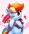 Size: 1036x1200 | Tagged: safe, artist:pabbley, rainbow dash, pegasus, pony, g4, abstract background, adorasexy, belly, belly button, bipedal, bouquet, cute, dashabetes, female, floating heart, flower, heart, holiday, looking at you, mare, one eye closed, sexy, smiling, smiling at you, solo, valentine's day, wide hips