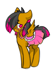 Size: 689x893 | Tagged: safe, artist:sinclair2013, oc, oc only, oc:plume, pegasus, pony, bridle, clothes, female, mare, saddle, simple background, skirt, solo, tack, white background