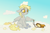 Size: 1920x1280 | Tagged: safe, artist:kovoranu, derpy hooves, pegasus, pony, g4, cloud, cute, derp, letter, mailmare, on a cloud, satchel, sitting, sitting on a cloud, solo