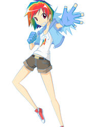 Size: 900x1297 | Tagged: artist needed, source needed, safe, rainbow dash, human, g4, converse, humanized, shoes, simple background, solo, transparent background