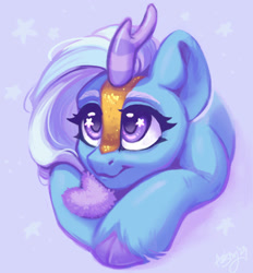 Size: 2788x3000 | Tagged: safe, artist:amishy, trixie, kirin, g4, cloven hooves, cute, diatrixes, eyebrows, female, high res, kirin-ified, looking up, mare, smiling, solo, species swap, starry eyes, unshorn fetlocks, wingding eyes