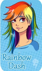 Size: 235x400 | Tagged: source needed, safe, rainbow dash, human, g4, human coloration, humanized, tan skin