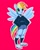 Size: 1080x1350 | Tagged: safe, artist:pgabriel01, rainbow dash, pegasus, anthro, plantigrade anthro, g4, female, red background, simple background, solo