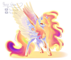 Size: 1024x862 | Tagged: safe, artist:prettyshinegp, daybreaker, rainbow dash, g4, fusion, simple background, white background