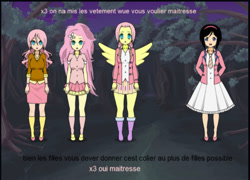 Size: 582x420 | Tagged: safe, artist:shadow1333, fluttershy, human, equestria girls, g4, group, humanized, kisekae, quartet