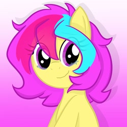 Size: 2048x2048 | Tagged: artist needed, safe, oc, oc only, oc:cuihua, earth pony, pony, crying, cute, female, gradient background, high res, looking at you, solo, tears of joy