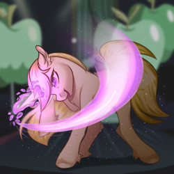 Size: 1000x1000 | Tagged: safe, artist:silverfir, oc, oc only, pony, unicorn, female, glowing, glowing horn, horn, magic, magic aura, mare, shiny, smiling, solo