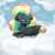 Size: 1000x1000 | Tagged: safe, artist:silverfir, oc, oc only, pegasus, pony, cloud, eyes closed, eyeshadow, floppy ears, folded wings, lying, makeup, sky, sleeping, solo, wings