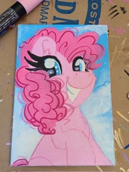 Size: 1536x2048 | Tagged: safe, artist:lbrcloud, pinkie pie, earth pony, pony, g4, grin, smiling, solo, traditional art