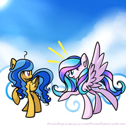 Size: 1024x1024 | Tagged: safe, artist:princessfaeron, oc, oc only, pegasus, pony, cloud, female, mare