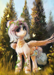 Size: 2292x3190 | Tagged: safe, artist:rvsd, oc, oc only, pegasus, pony, female, forest, high res, mare, solo