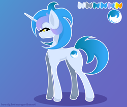 Size: 2600x2200 | Tagged: safe, artist:margaritaenot, oc, pony, unicorn, commission, gradient background, high res, solo, vector