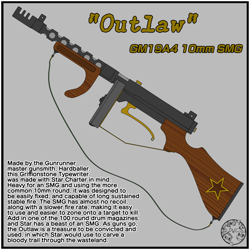 Size: 4000x4000 | Tagged: safe, artist:dice-warwick, fallout equestria, fallout equestria: desperados, gun, pony gun, submachinegun, tommy gun, weapon