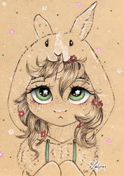 Size: 1024x1444 | Tagged: safe, artist:lailyren, oc, oc only, pony, unicorn, clothes, freckles, hoodie, solo, starry eyes, wingding eyes