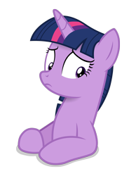 Size: 2866x3701 | Tagged: safe, artist:gypsykumquat, twilight sparkle, pony, g4, high res, inkscape, sad face, shading, show accurate, simple background, solo, transparent background, vector