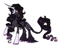 Size: 1024x803 | Tagged: safe, artist:lynesssan, oc, oc only, oc:moonlight shadow, pony, unicorn, deviantart watermark, female, mare, obtrusive watermark, simple background, solo, transparent background, watermark